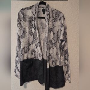Magaschoni Snake Printed Cashmere Cardigan